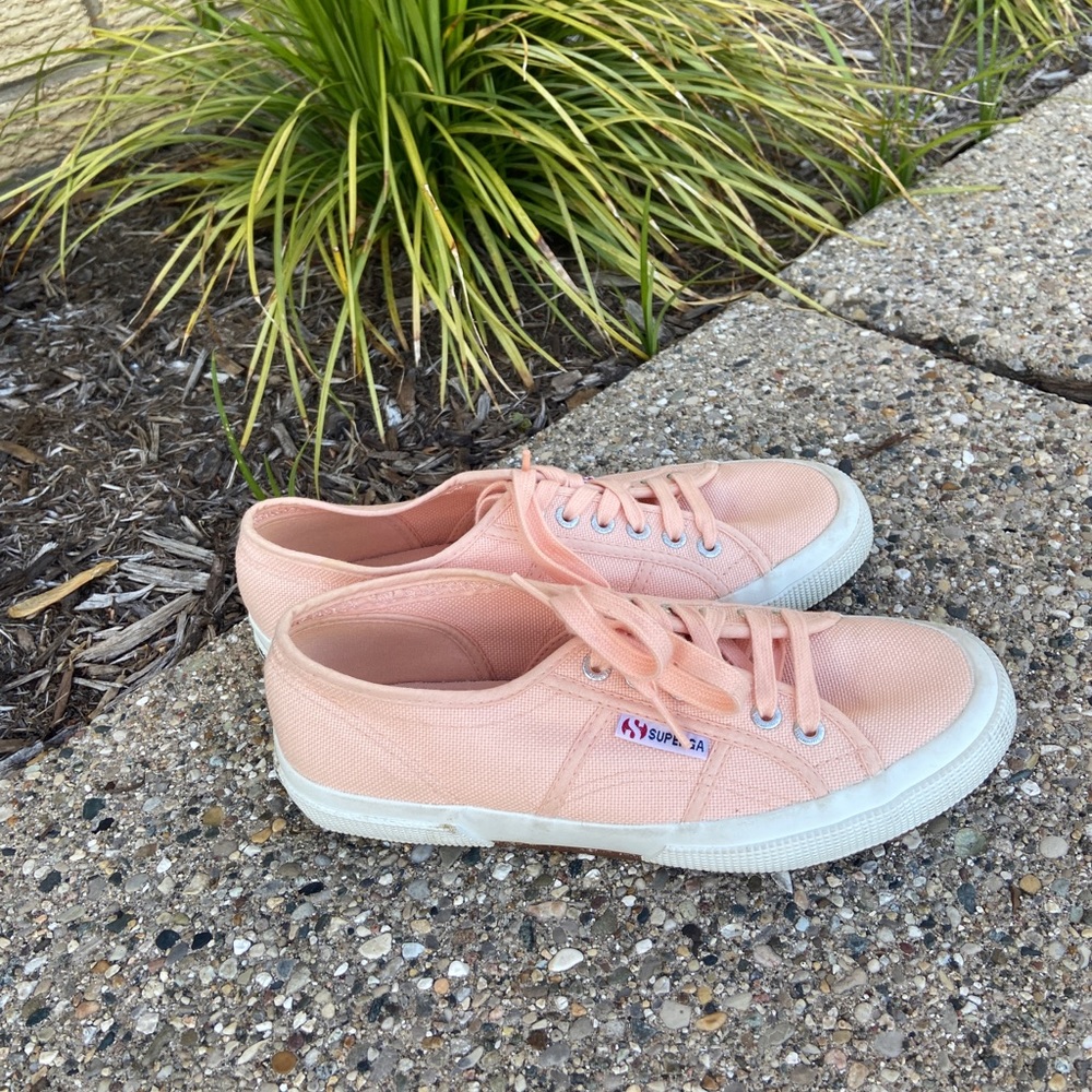 Peach Superga Cotu Classic Sneakers - Picture 3 of 8